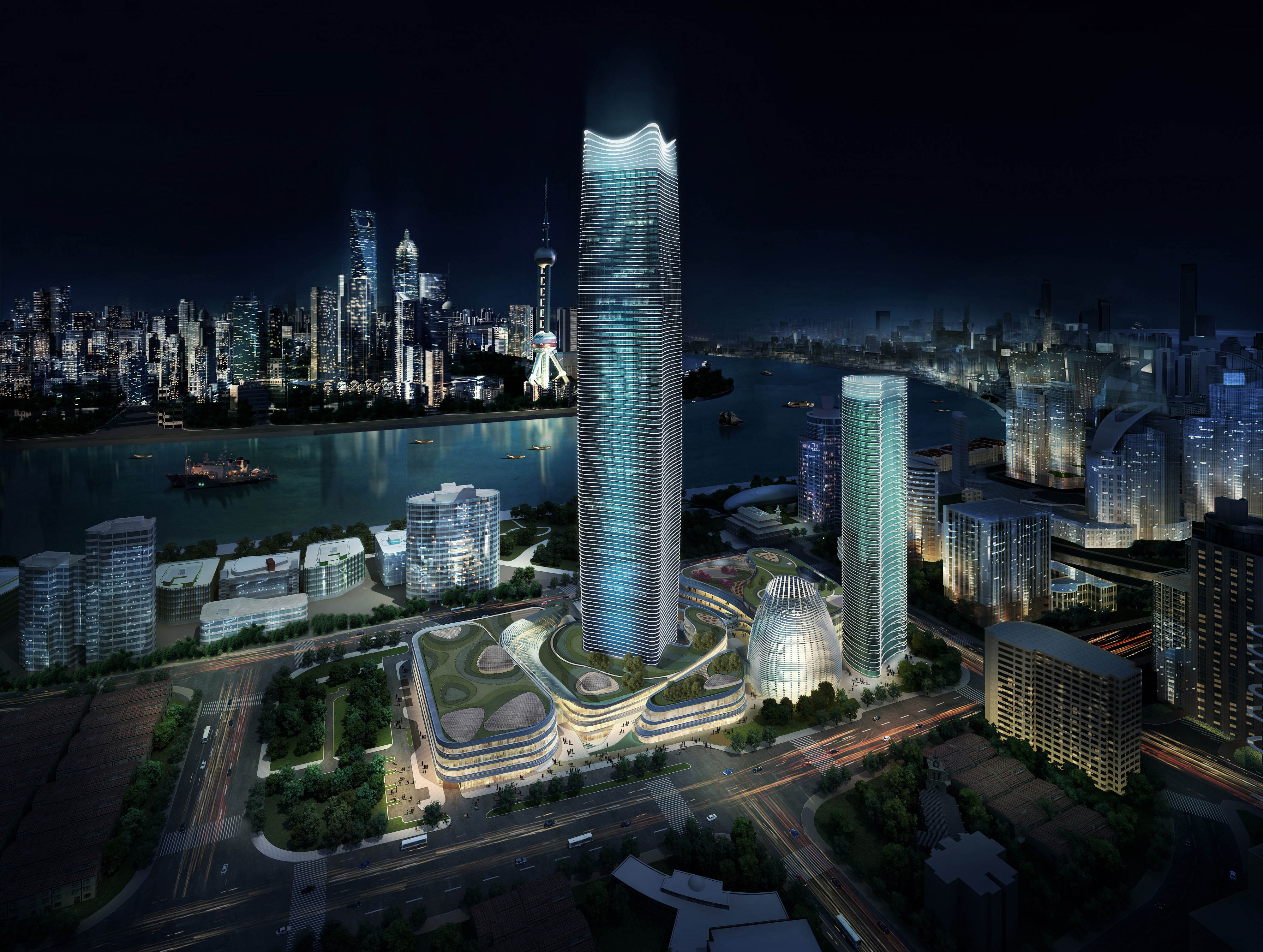 上海北外滩白玉兰广场